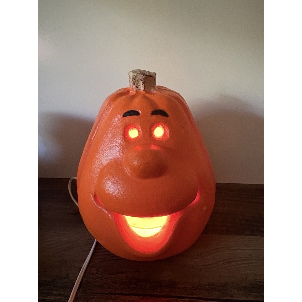 VTG Paper Magic Group 1998 Light Up Pumpkin Jack O Lantern Halloween Foam Mold